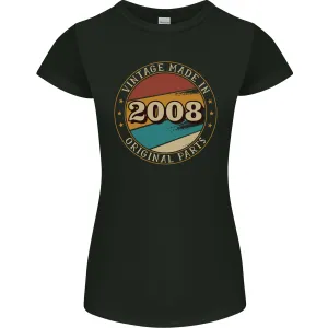 15th Birthday  Vintage Made In 2008 Womens Petite Cut T-Shirt