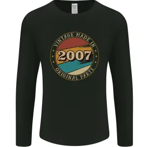 17th Birthday  Vintage Made In 2007 Mens Long Sleeve T-Shirt