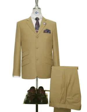 60s Style 3 Button Khaki Men | Jacket 38R& 32/32 Trouser