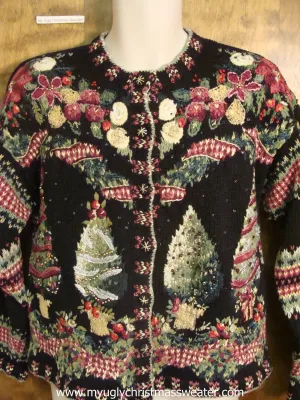 80s Horrible Xmas Tree Christmas Party Sweater