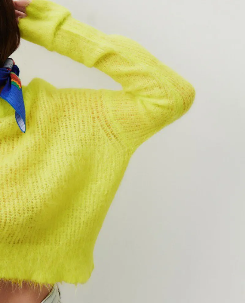 American Vintage Bymi Fluro Yellow Knit