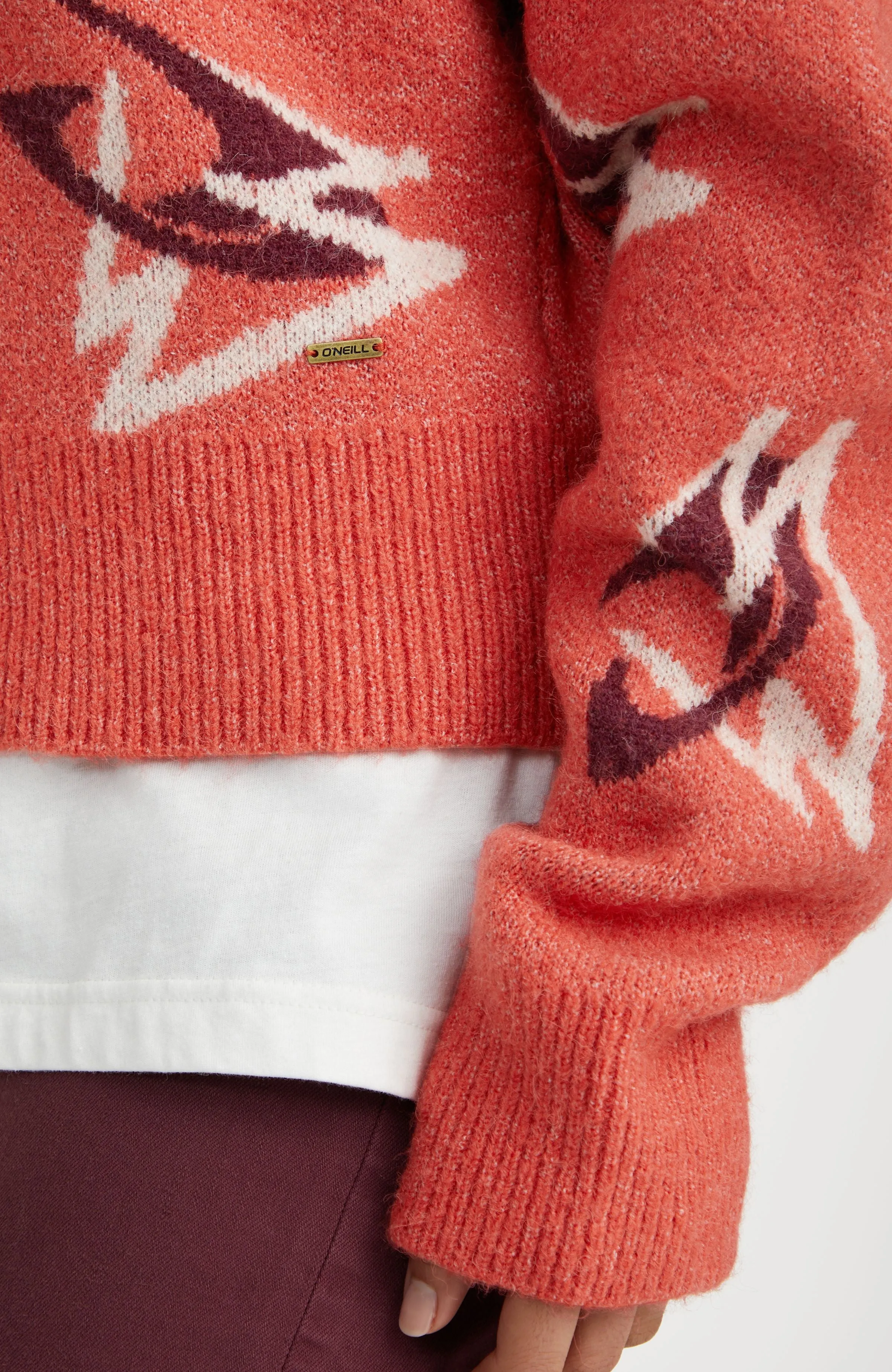 Anchorage Knit Pullover | Red Knit Mountains