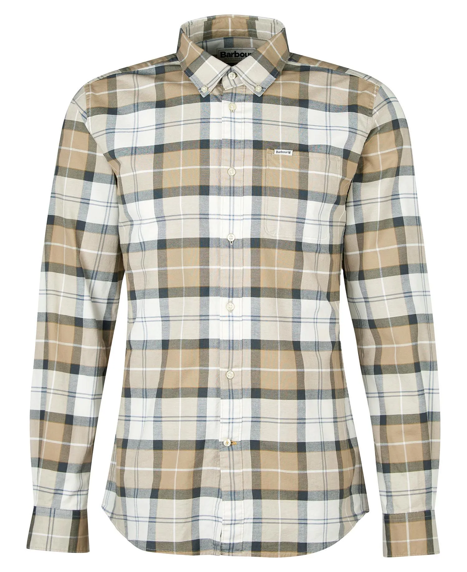 Barbour Men&#x27;s Lewis Tailored Fit Shirt Amble Sand Tartan | Buy Barbour Men&#x27;s Lewis Tailored Fit Shirt Amble Sand Tartan here | Outnorth