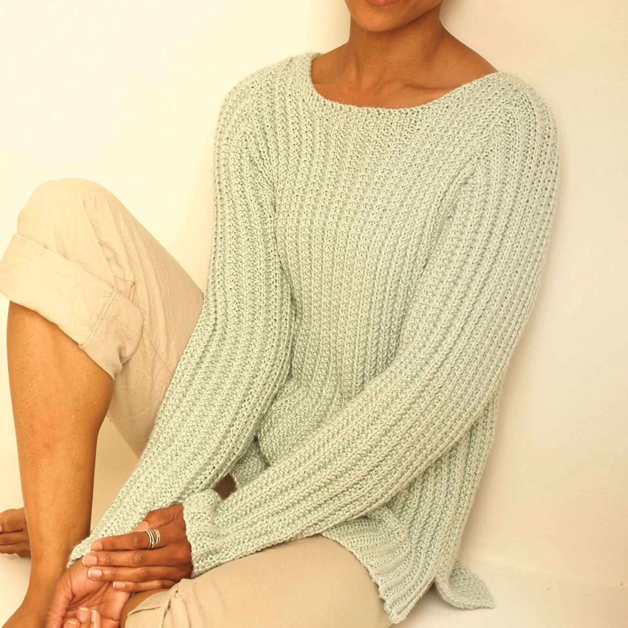 Bernat Knit Textured Pullover