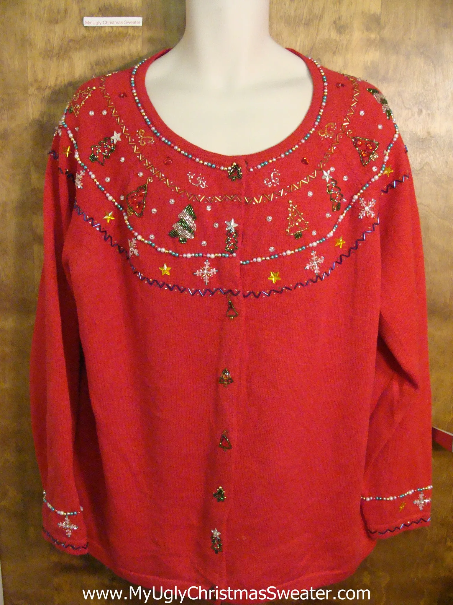 Big Size Bling Red Ugliest Christmas Sweater