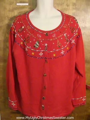 Big Size Bling Red Ugliest Christmas Sweater