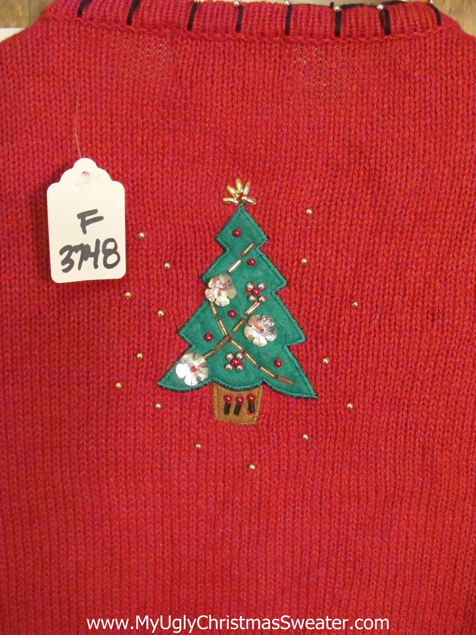 Bling Trees Ugly Christmas Jumper Cardigan