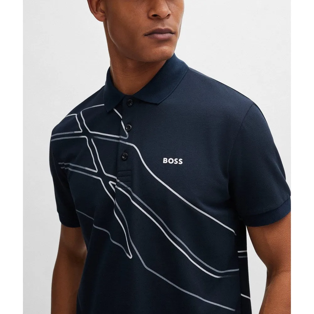 BOSS Paddy 3 Golf Shirt - Dark Blue