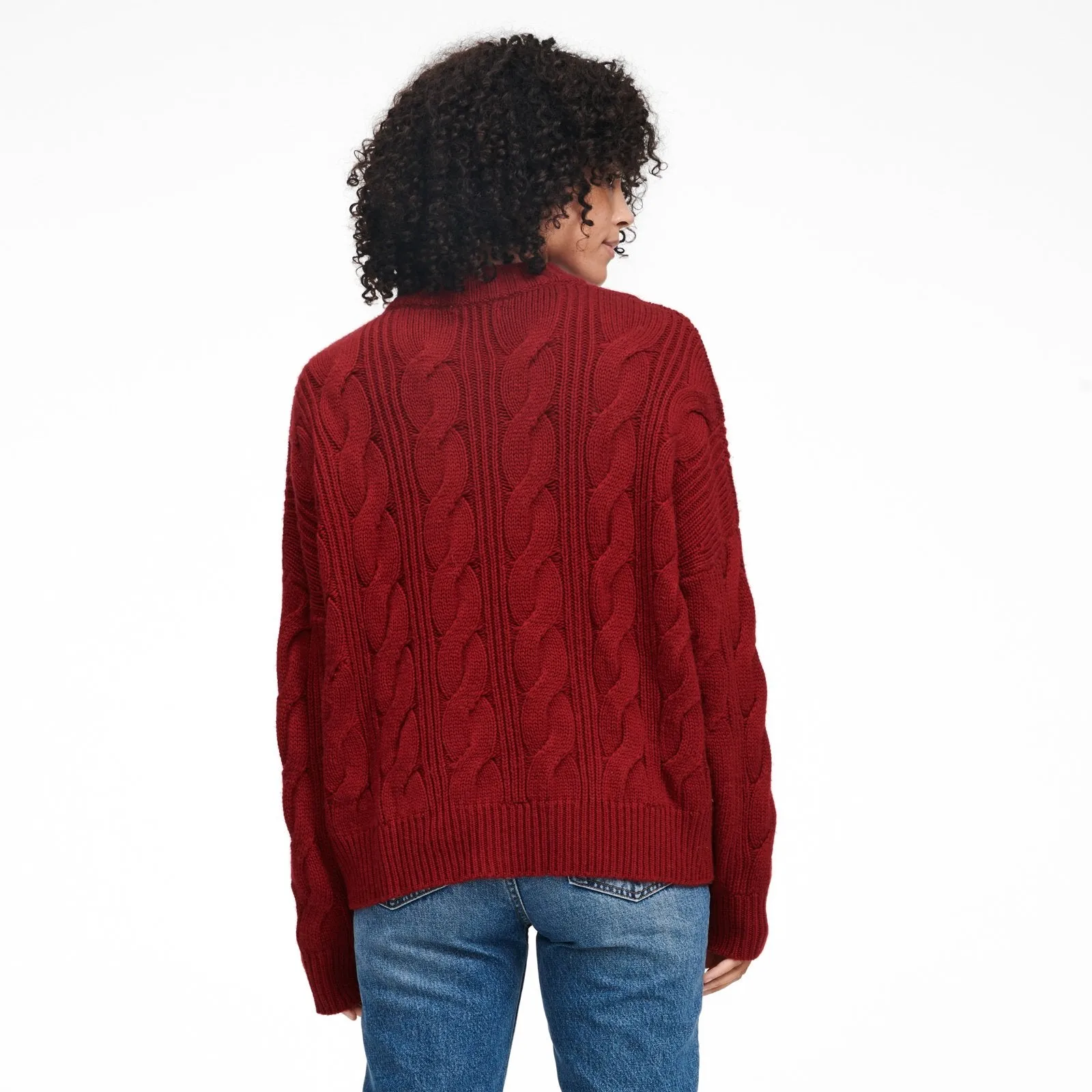 Cable Knit Crewneck Sweater