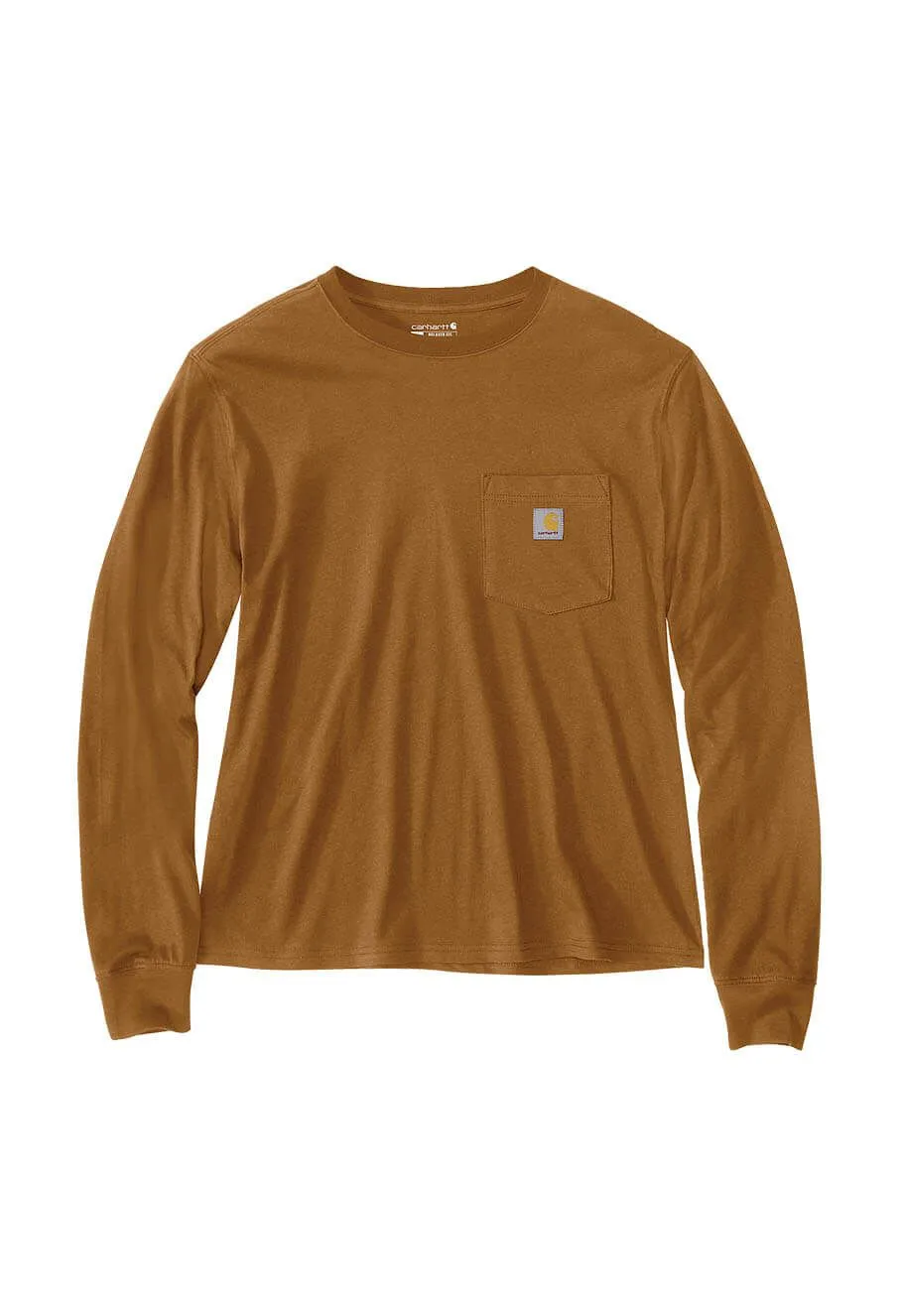 Carhartt&#x20;Work&#x20;T-shirt&#x20;Long&#x20;Sleeve&#x20;Women&#x20;106121&#x20;-&#x20;Brown