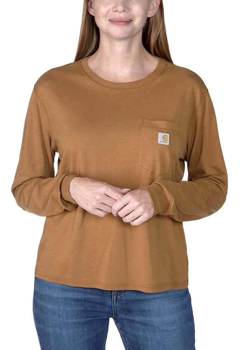 Carhartt&#x20;Work&#x20;T-shirt&#x20;Long&#x20;Sleeve&#x20;Women&#x20;106121&#x20;-&#x20;Brown