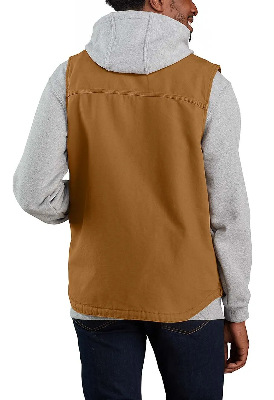 Carhartt&#x20;Work&#x20;Vest&#x20;Washed&#x20;Duck&#x20;Sherpa-Lined&#x20;104277&#x20;-&#x20;Brown