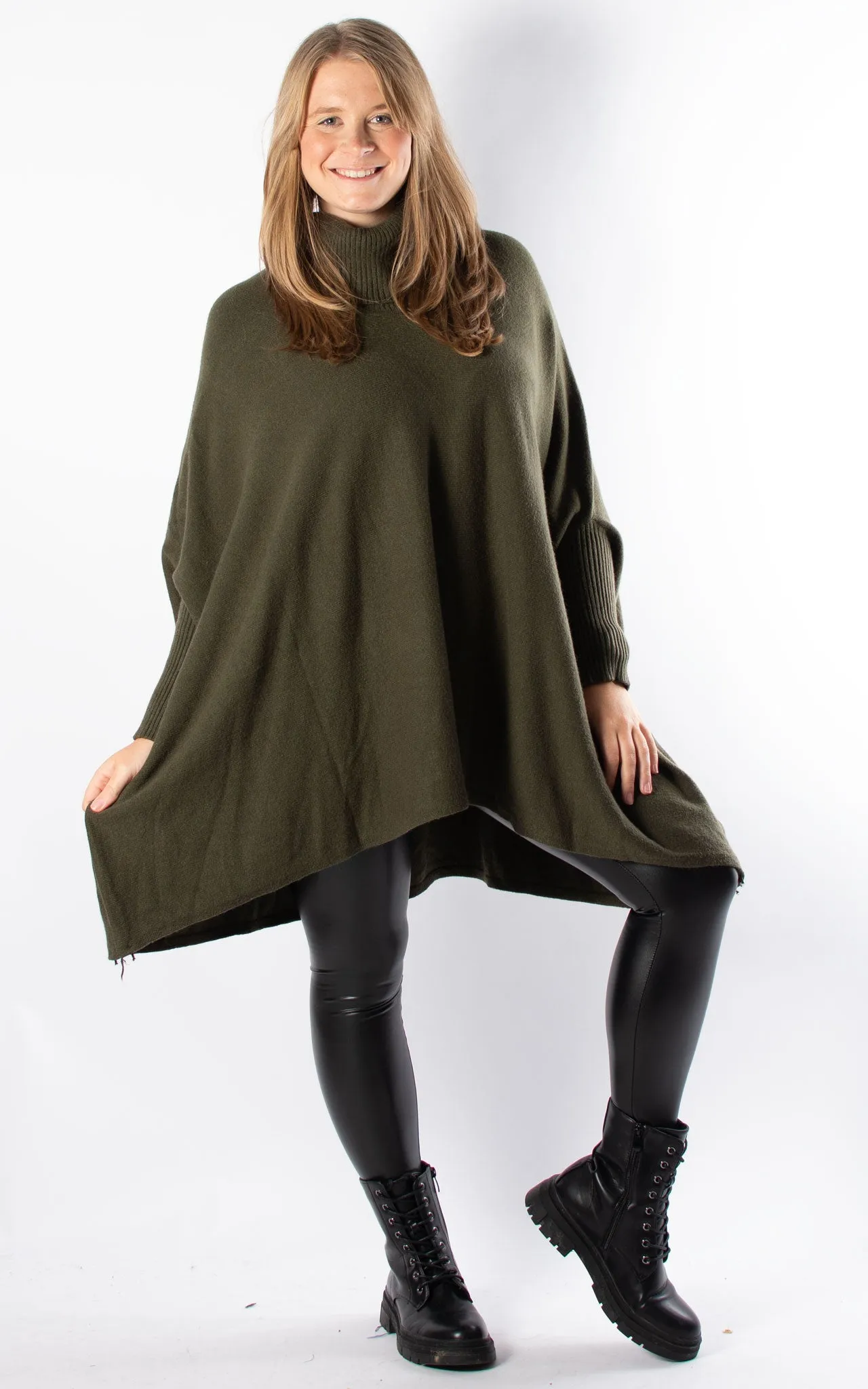 Charlotte Roll Neck | Khaki