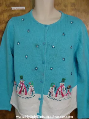 Cheap Baby Blue Horrible Ugly Christmas Sweater