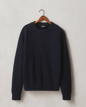 Chunky Cotton Sweater - Dark Navy