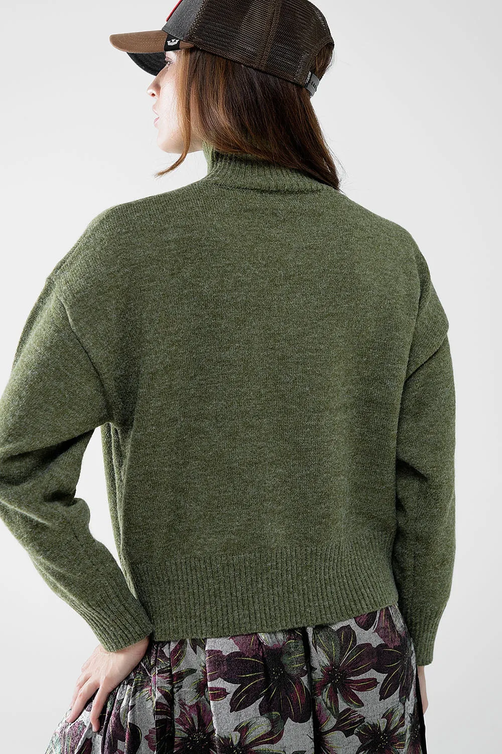 Chunky Knit Green Sweater