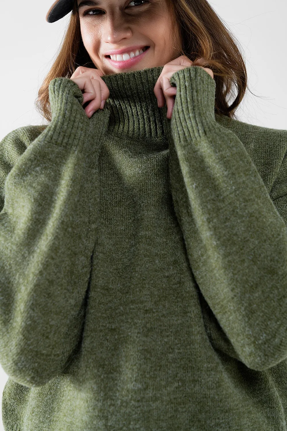 Chunky Knit Green Sweater