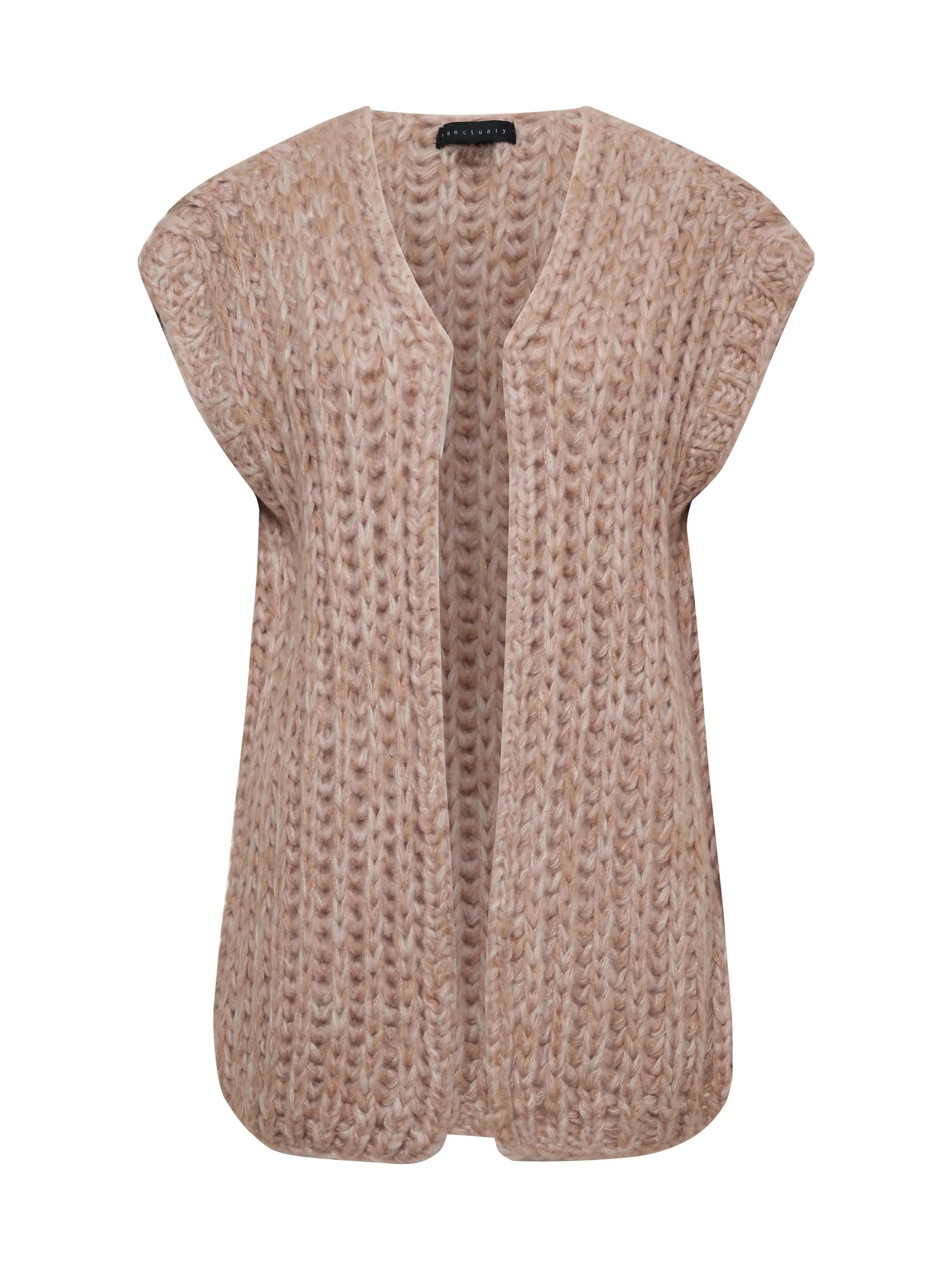 Chunky Sweater Vest Rosewood Marl