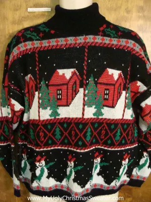 Classic 80s 2sided Ugliest Christmas Sweater Pullover