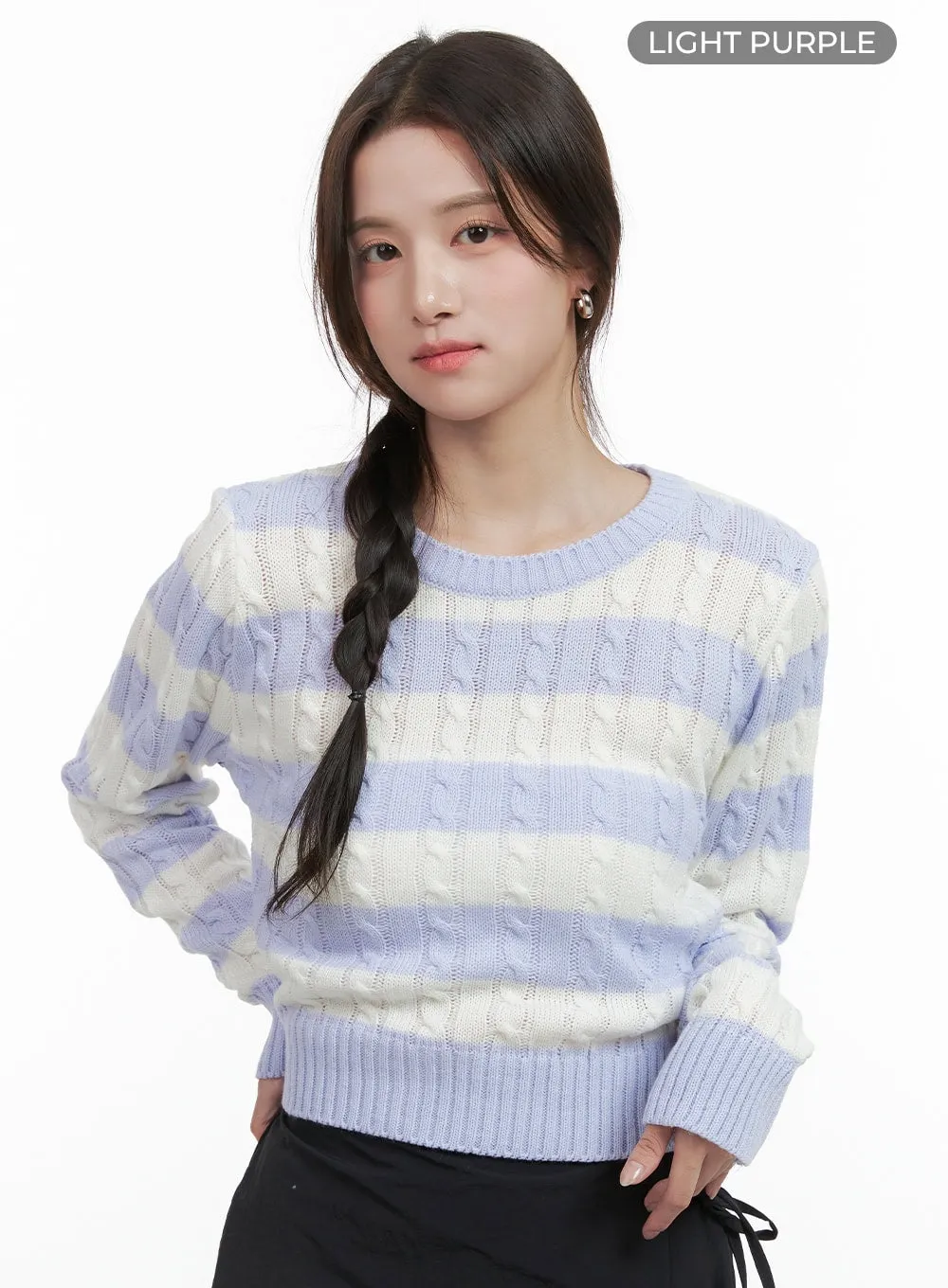 Cozy Stripe Knit Sweater OG409