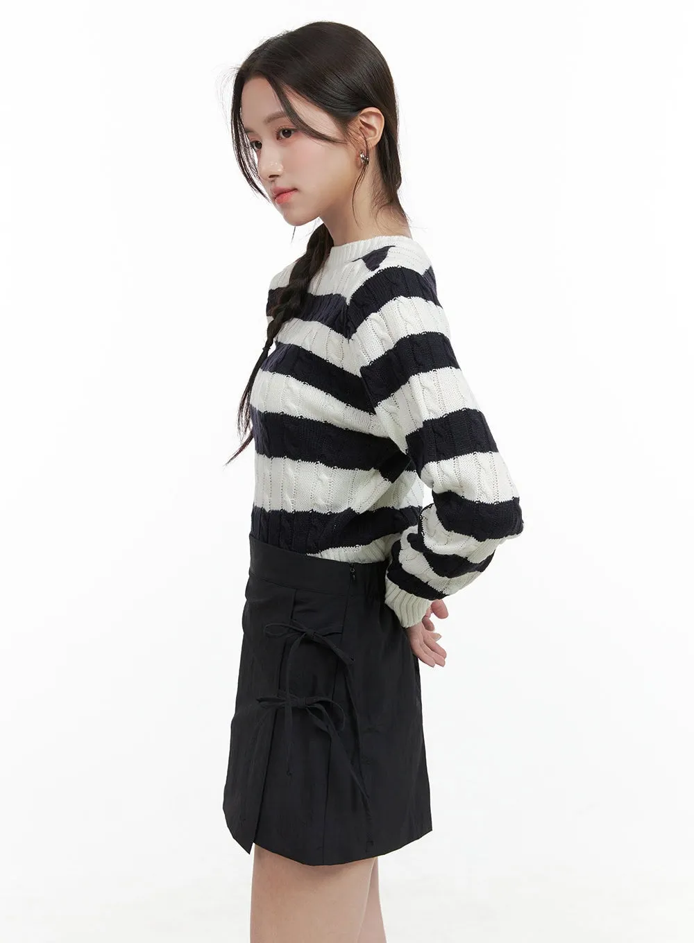 Cozy Stripe Knit Sweater OG409