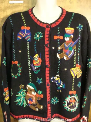 Dangling Bears Funny Ugly Christmas Sweater