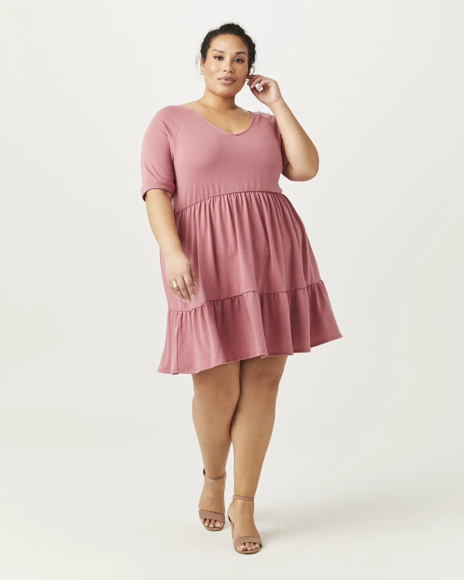 Diana Babydoll Dress | Mauve