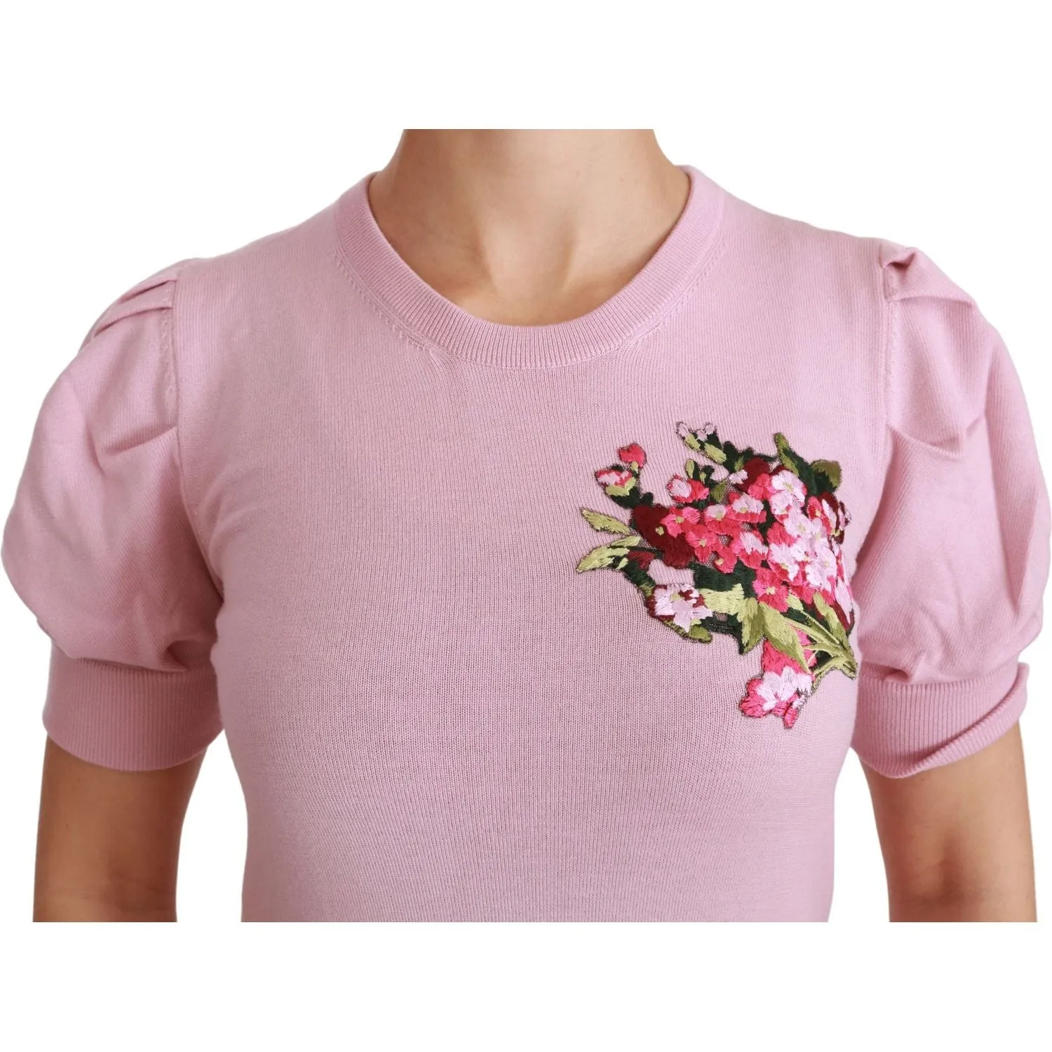 Dolce & Gabbana Elegant Embroidered Virgin Wool Blouse