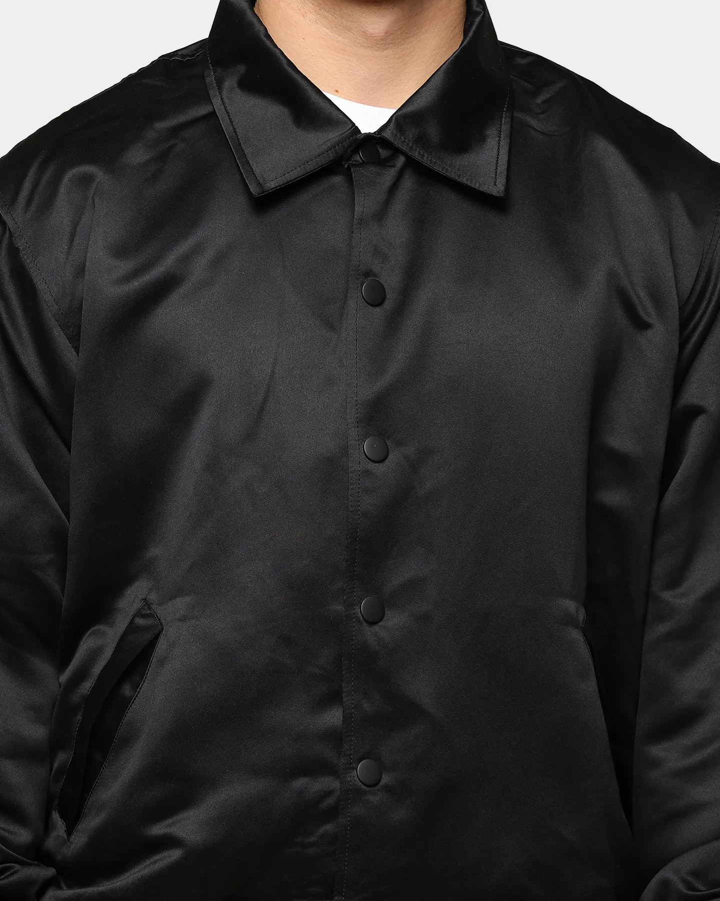 EN ES Men's Outfield Satin Jacket Black/Cream