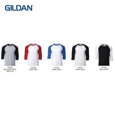 Gildan Adult 3/4 Sleeve Raglan T-Shirt