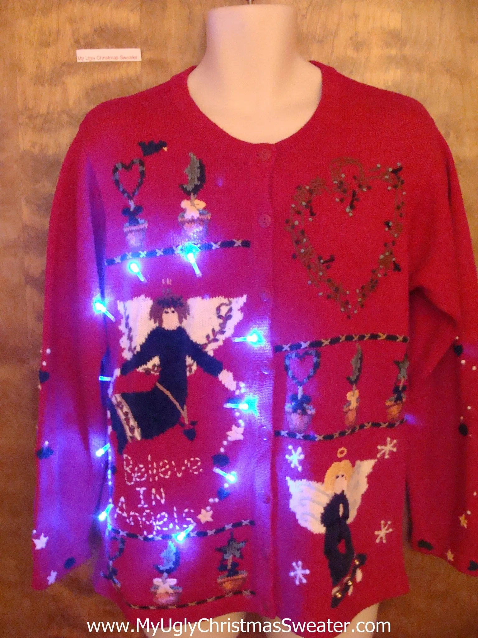 Heavens Angels Themed Light Up Ugly Christmas Jumper