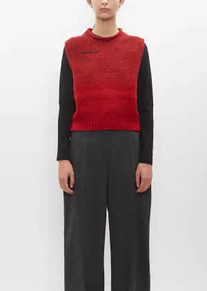 Klyde Sweater Vest — Red Melange