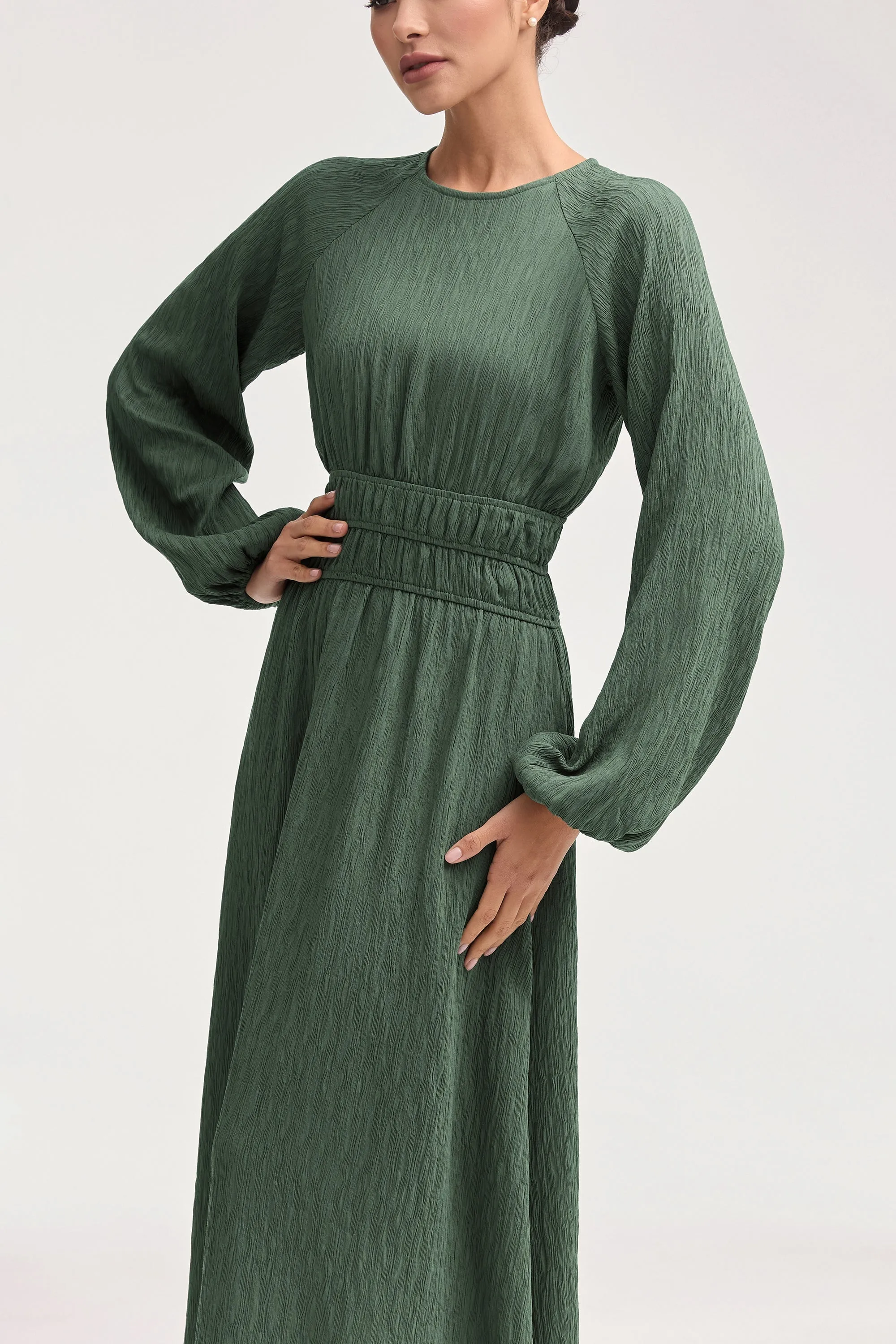 Lilliana Banded Waist Maxi Dress - Sage