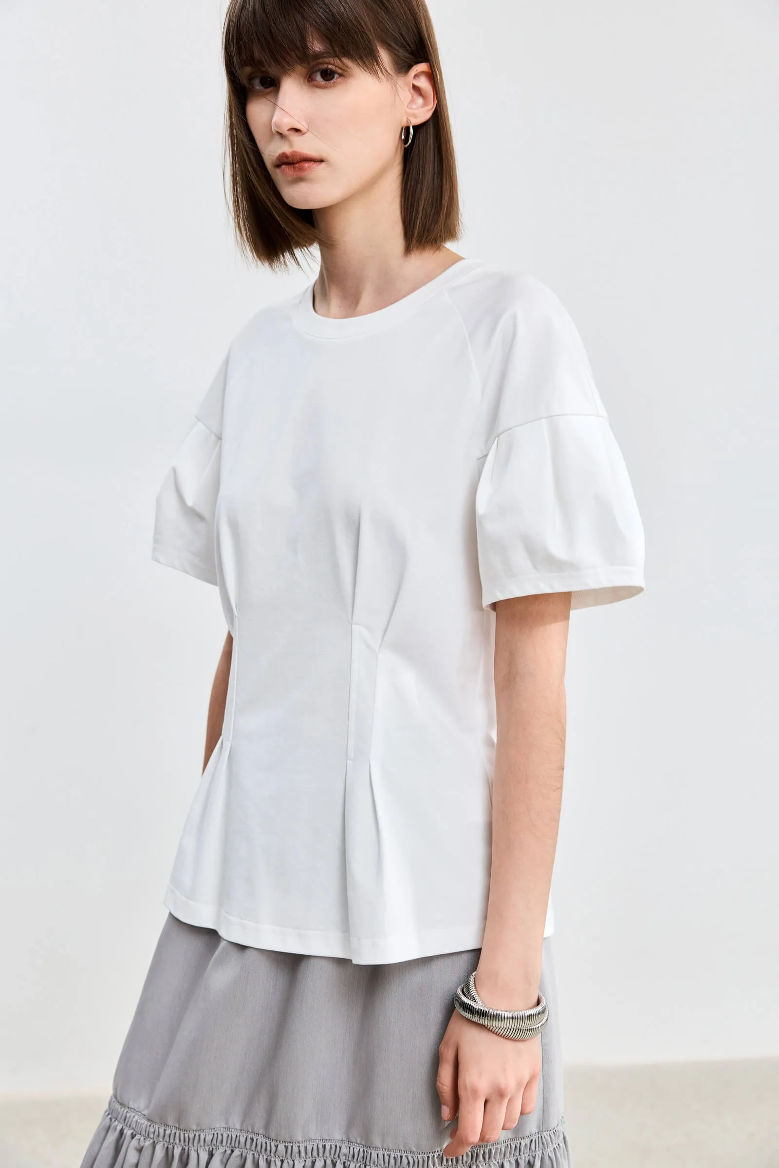 LILY Bubble Sleeve Short Sleeve T-shirt