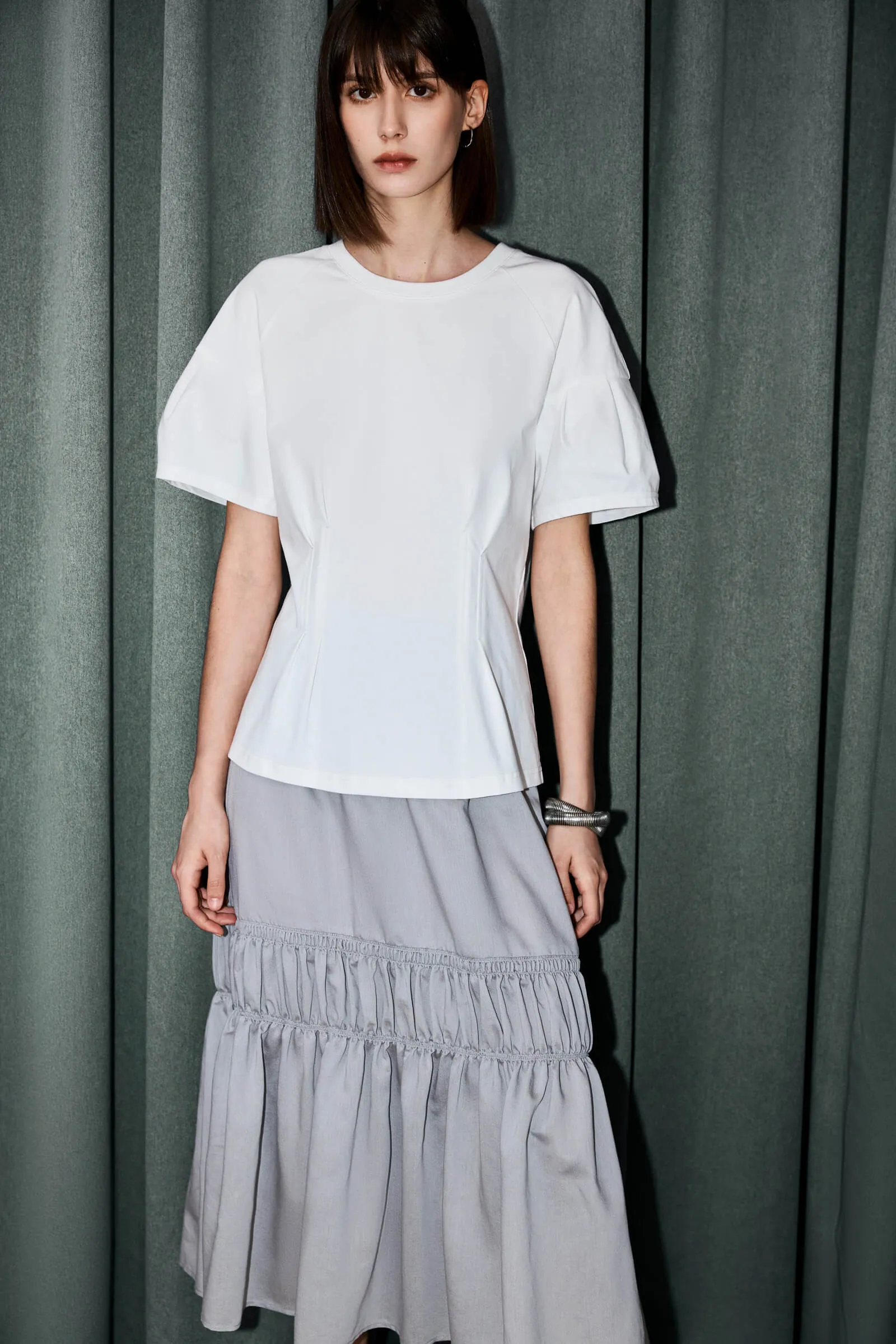 LILY Bubble Sleeve Short Sleeve T-shirt