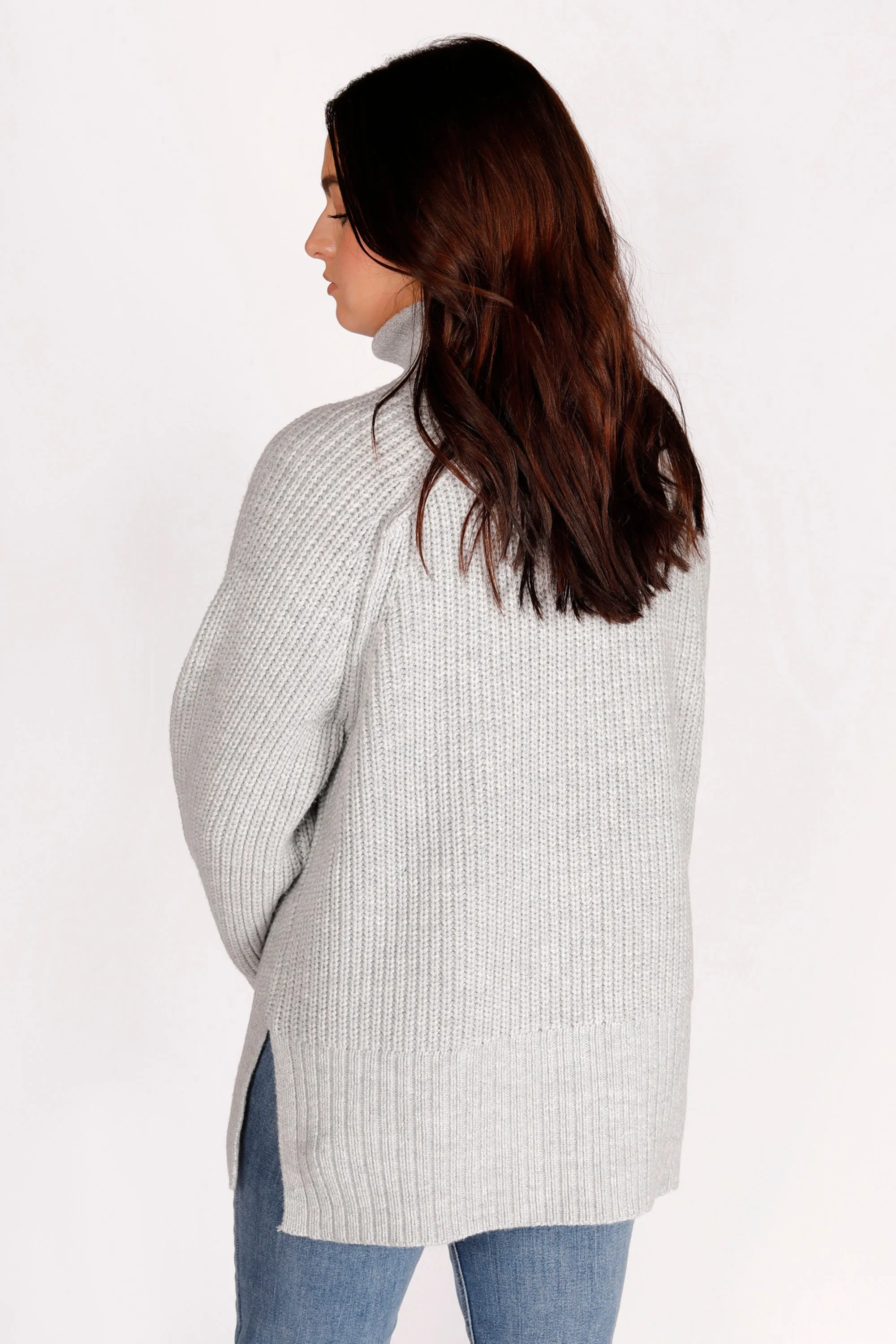 Lona Grey Turtleneck Sweater