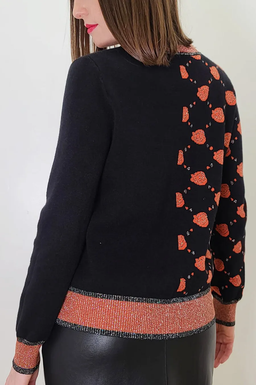 LS62031 SWEATER (GRN, ORANGE)