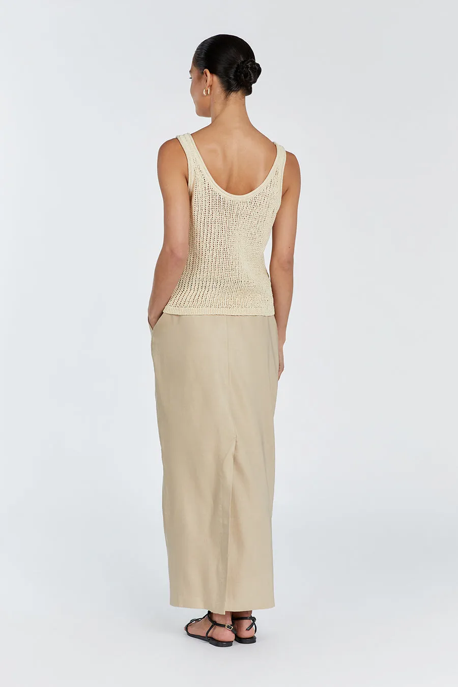 MARGOT WHEAT SCOOP KNIT TANK