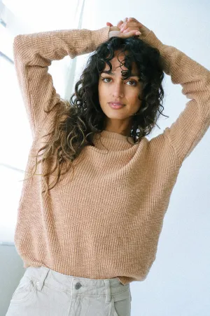 Peachy Tan Pull-On Sweater