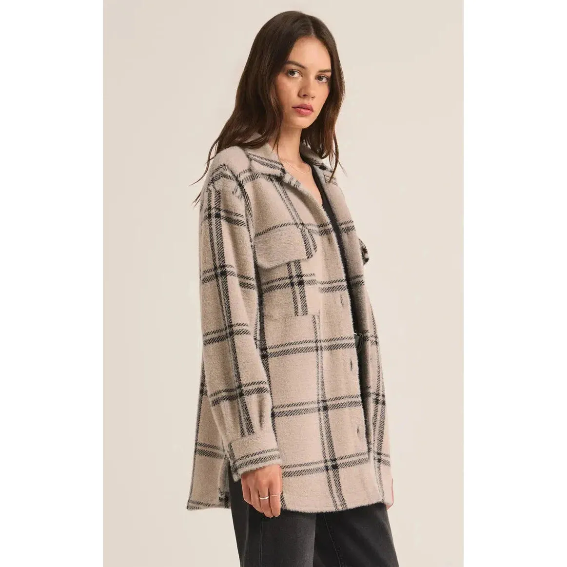 PLAID TUCKER JACKET