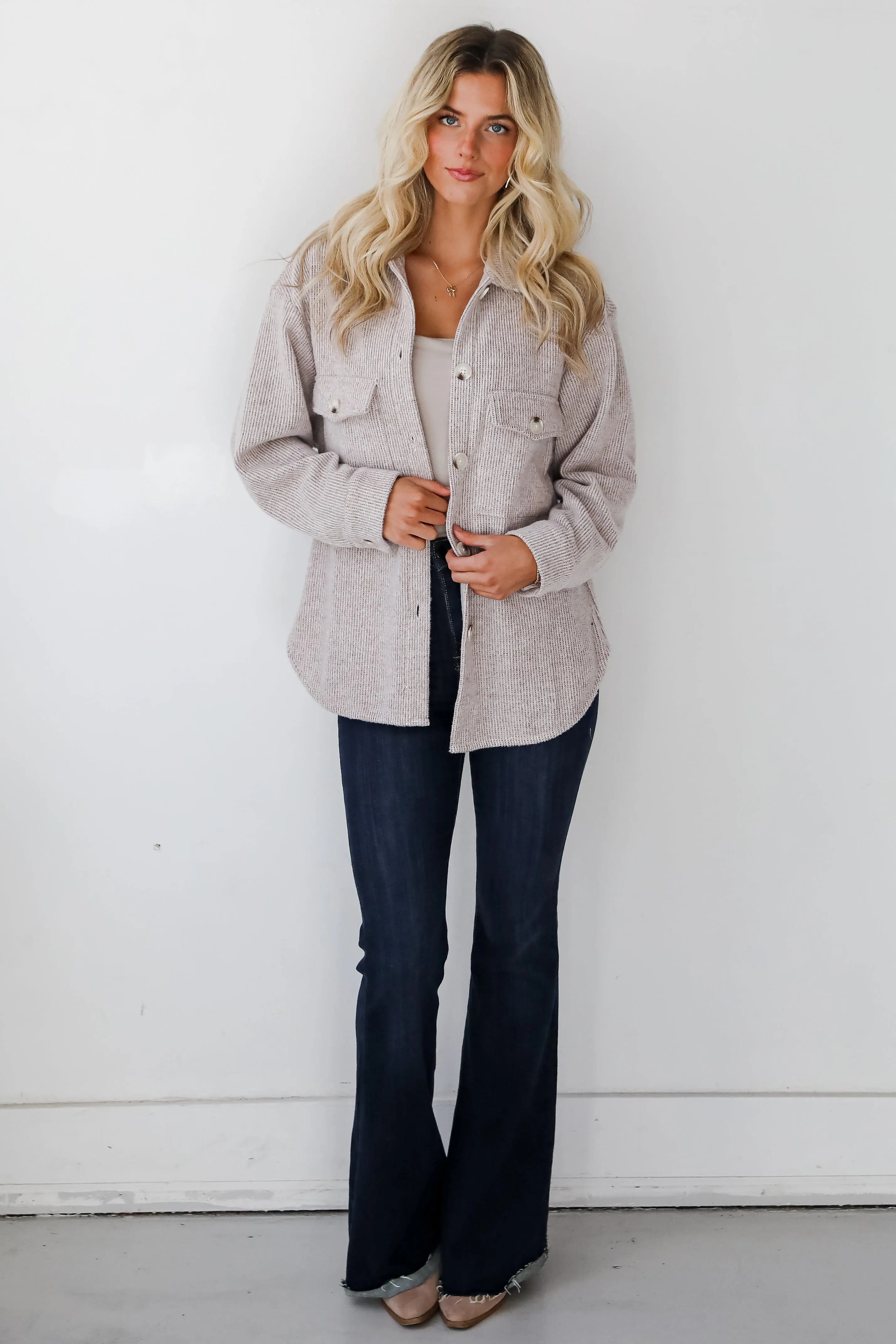 Posh Outcome Soft Knit Shacket - DOORBUSTER