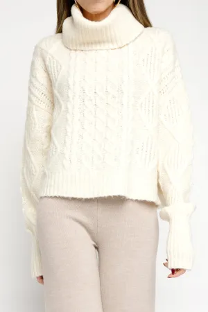 Rosae Turtleneck Pullover in Ivory