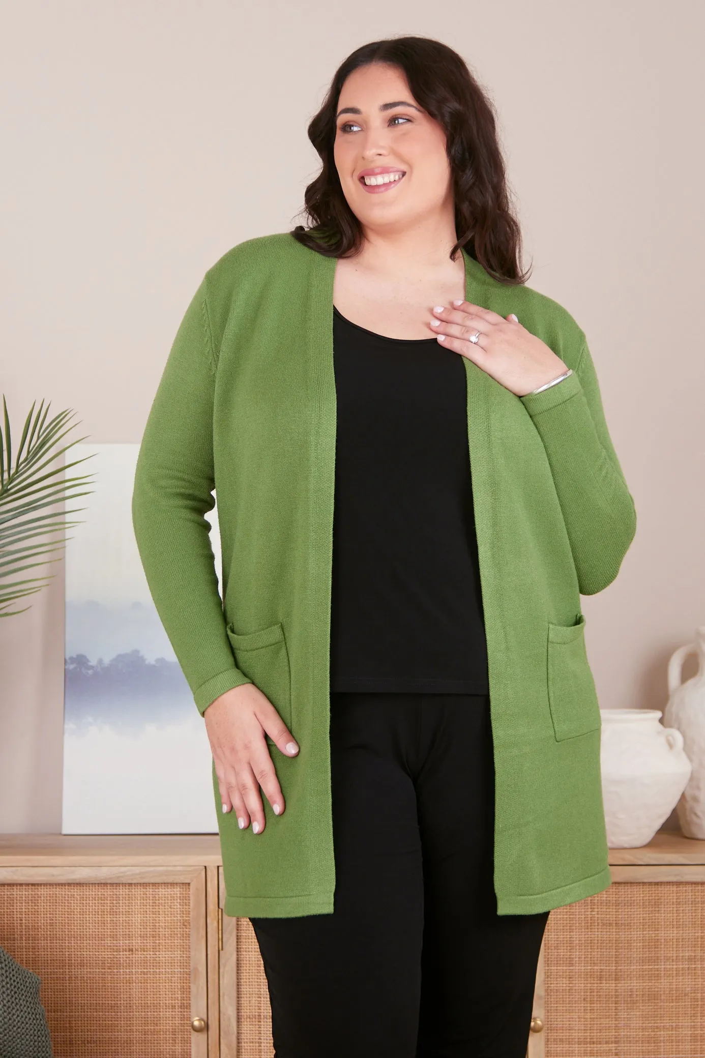 Salima Knit Cardigan - Apple Green