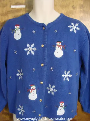 Snowmen Playing in the Snow Christmas Party Sweater