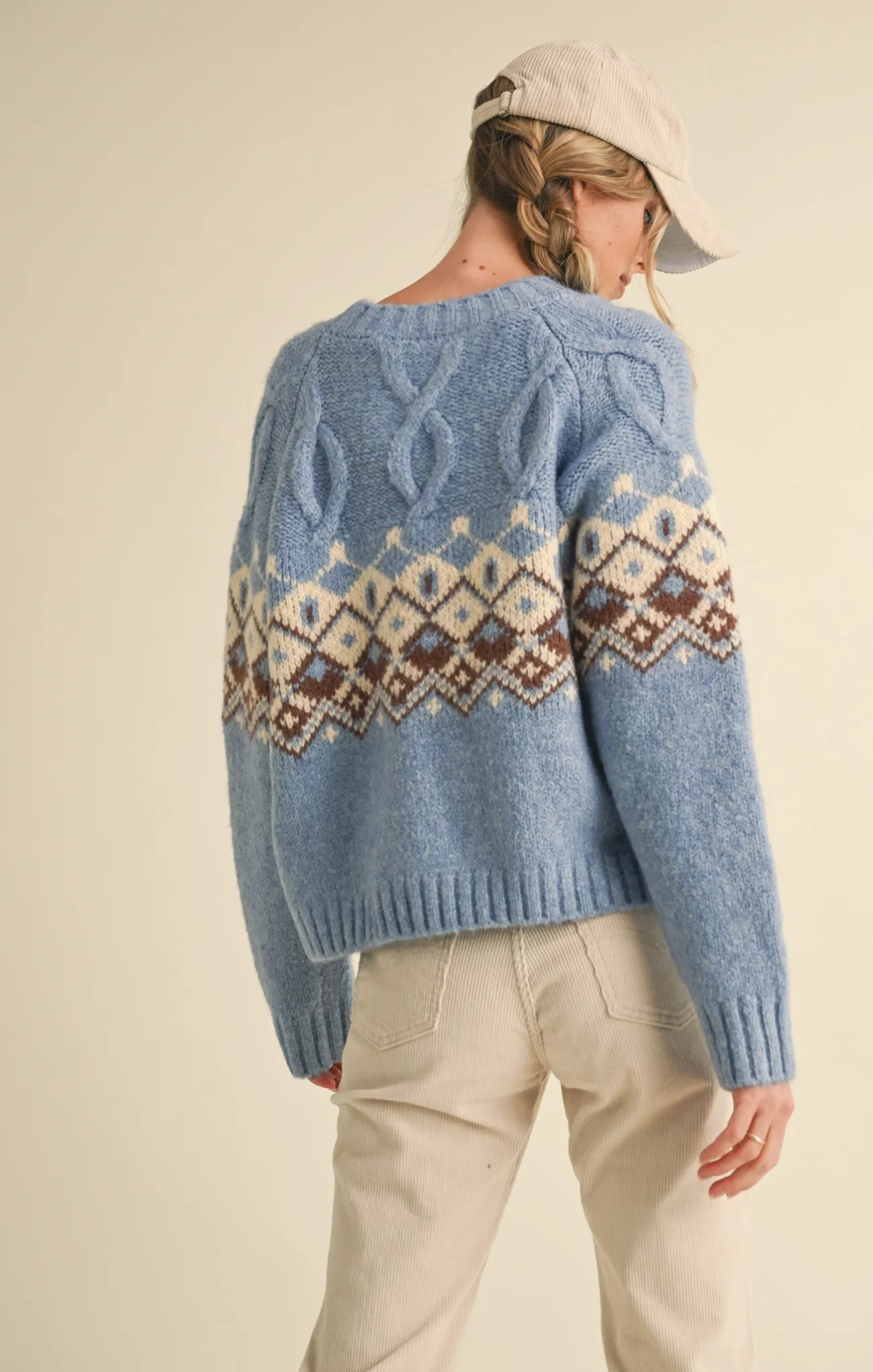 Snowy Fair Isle Sweater