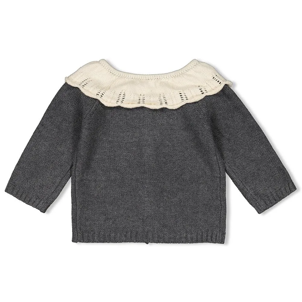 STAY MAGICAL - Organic Cotton Classic Eyelet Collar Cardigan