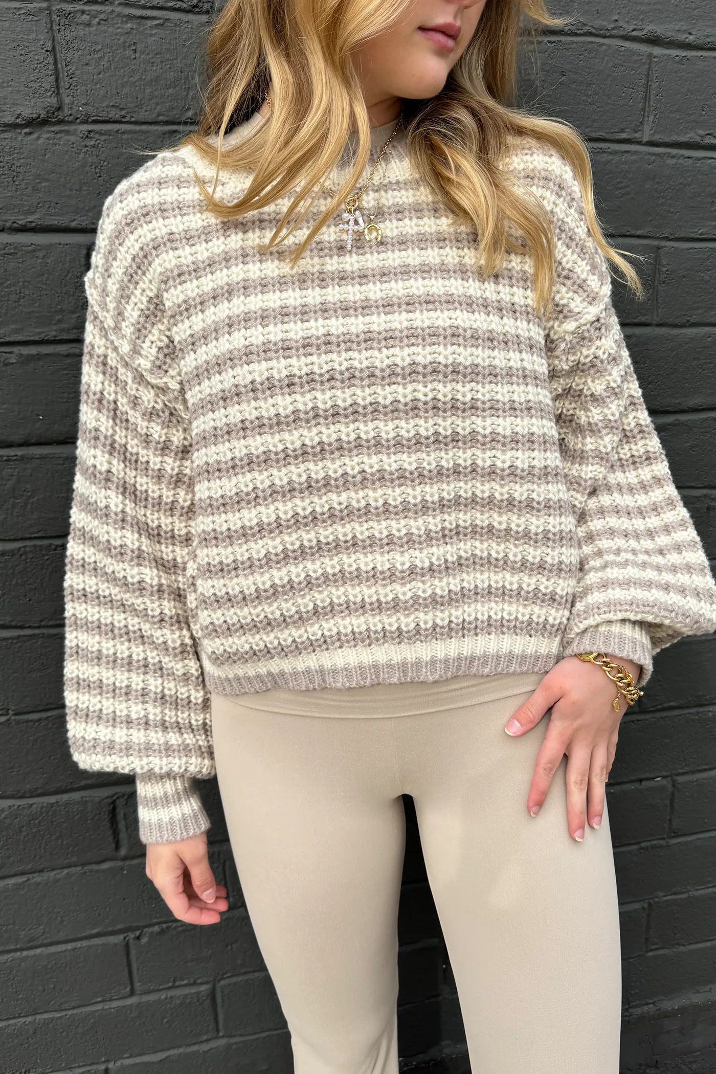 Striped Chunky Knit Sweater