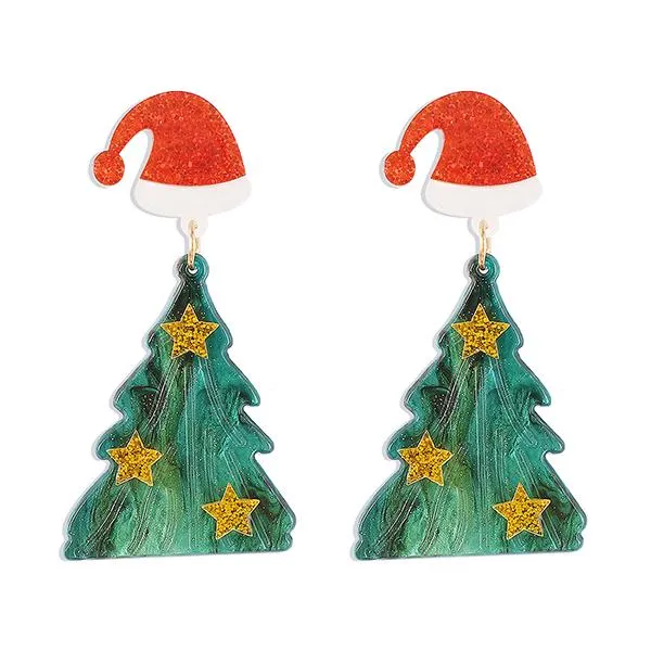 Stylish Acrylic Christmas Tree Earrings 26231619S