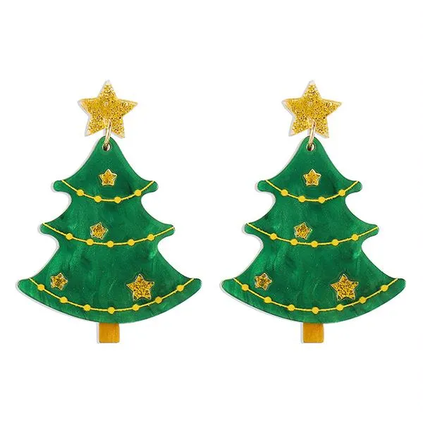 Stylish Acrylic Christmas Tree Earrings 26231619S