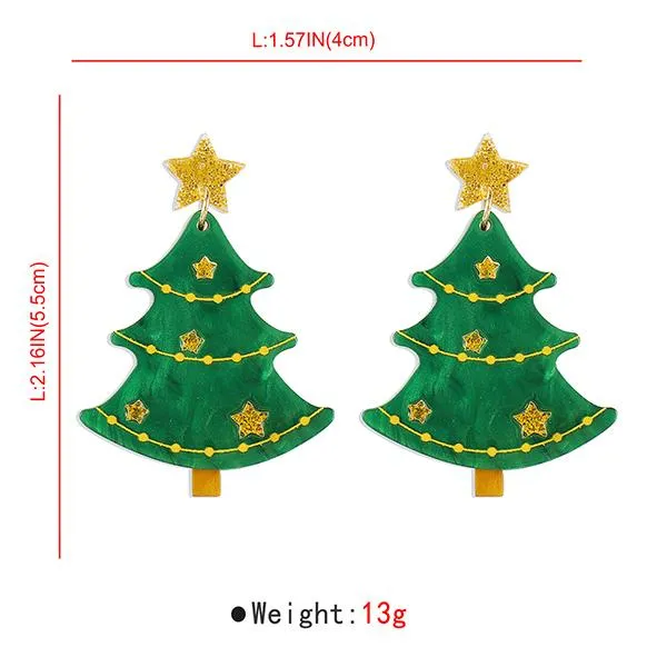 Stylish Acrylic Christmas Tree Earrings 26231619S